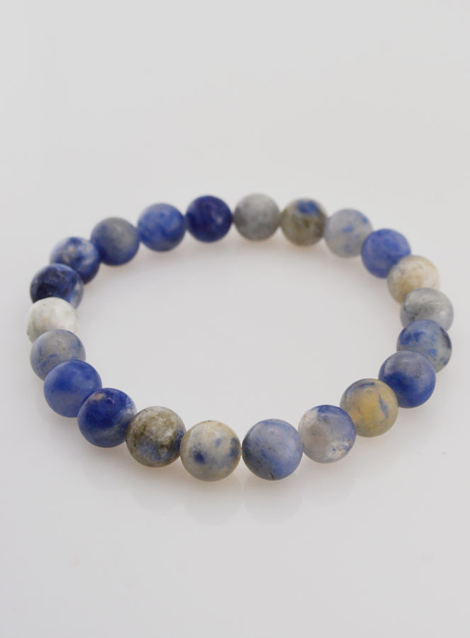 Bracelet en Pierre Naturelle de Sodalite - 8mm (pic 4)