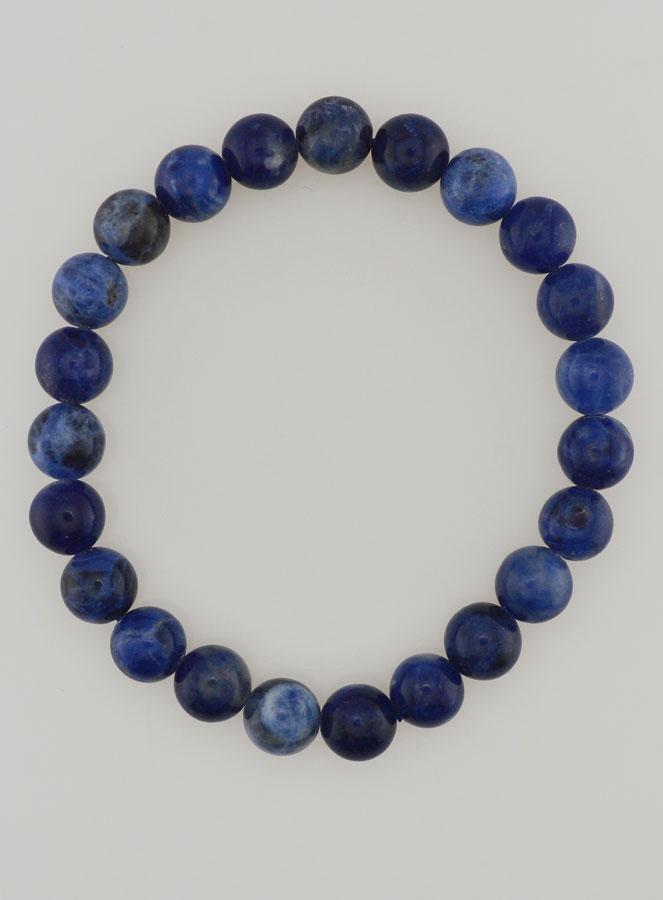 Bracelet en Pierre Naturelle de Sodalite A - 8mm (pic 1)