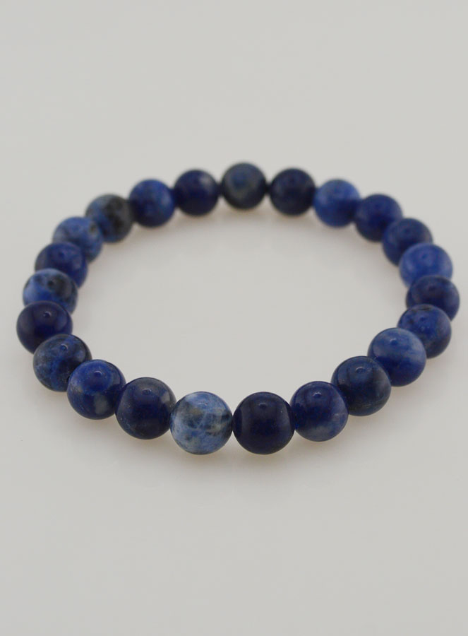 Bracelet en Pierre Naturelle de Sodalite A - 8mm (pic 2)