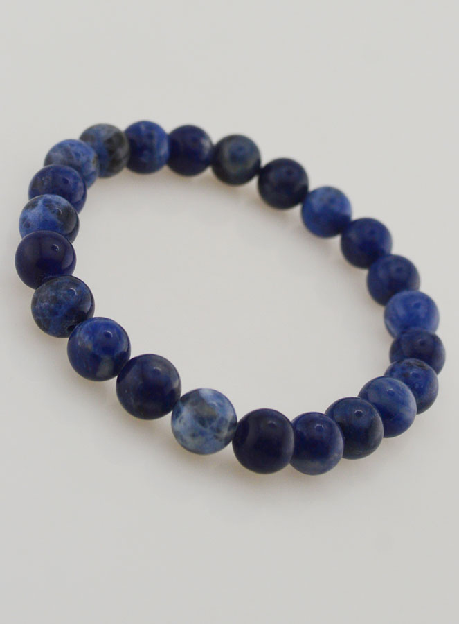 Bracelet en Pierre Naturelle de Sodalite A - 8mm (pic 3)