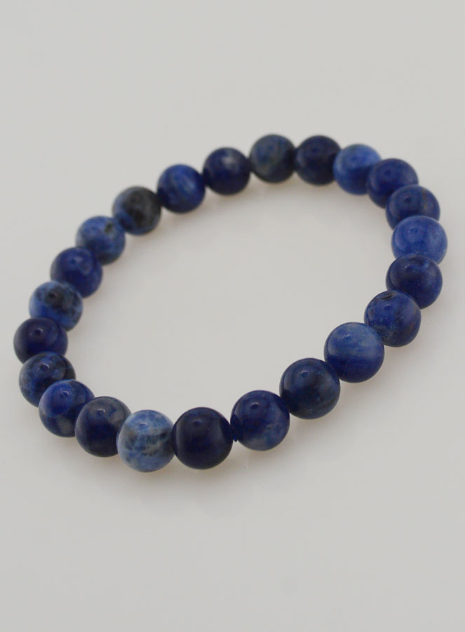 Bracelet en Pierre Naturelle de Sodalite A - 8mm (pic 4)