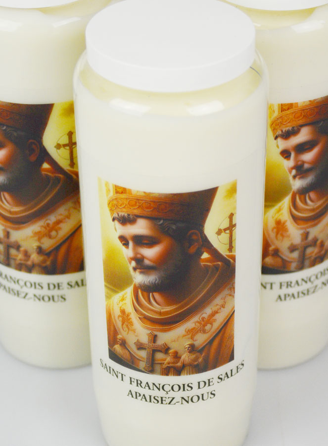 Lot de 3 Bougies de Neuvaine à Saint François de Sales (pic 4)