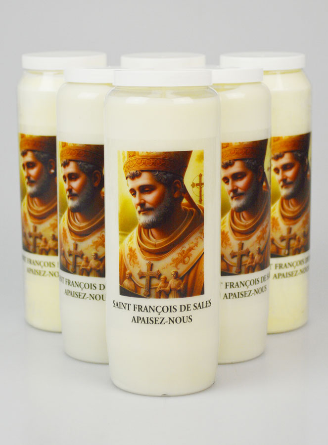 Lot de 6 Bougies de Neuvaine à Saint François de Sales (pic 1)