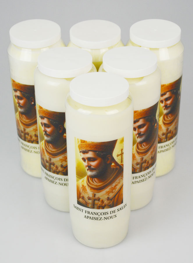 Lot de 6 Bougies de Neuvaine à Saint François de Sales (pic 2)