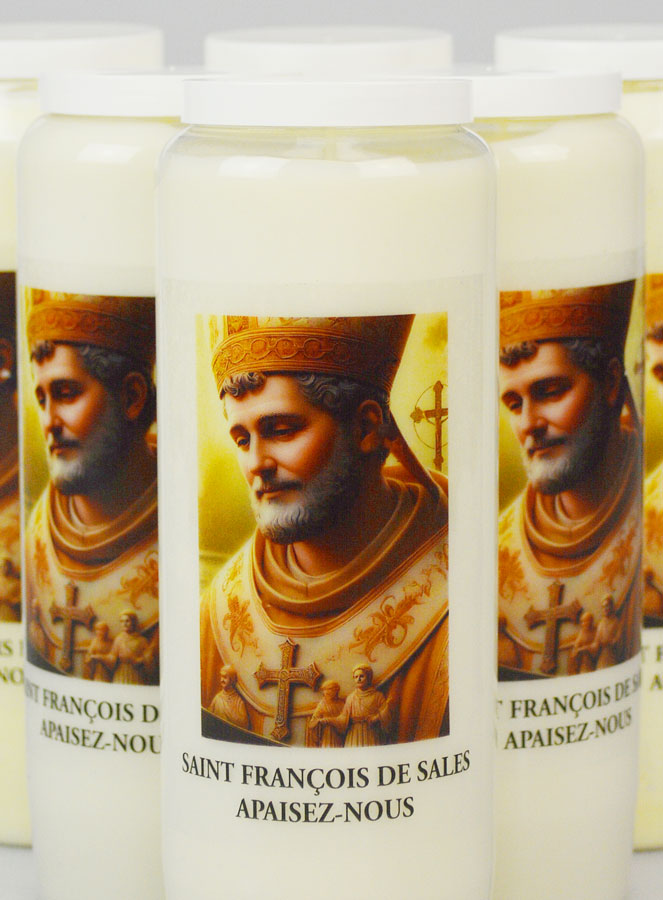 Lot de 6 Bougies de Neuvaine à Saint François de Sales (pic 3)