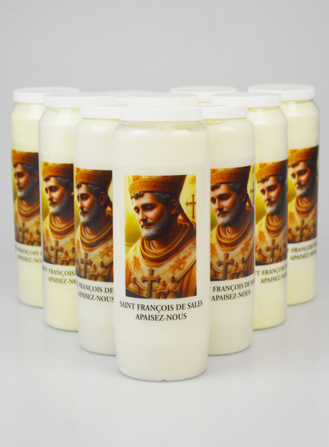 Lot de 10 Bougies de Neuvaine à Saint François de Sales (pic 1)