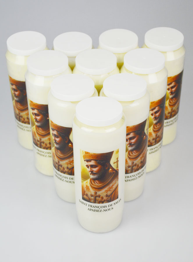 Lot de 10 Bougies de Neuvaine à Saint François de Sales (pic 2)