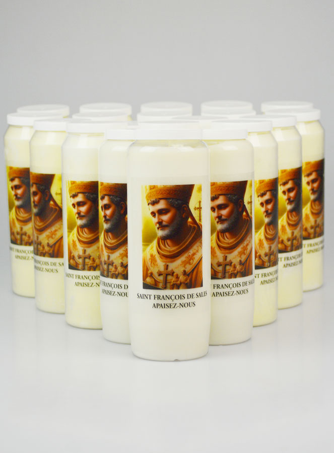 Lot de 20 Bougies de Neuvaine à Saint François de Sales (pic 1)