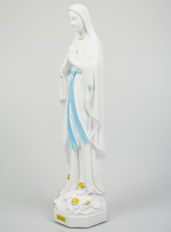 Statue Religieuse de Notre Dame de Lourdes Blanche - 40cm (pic 2)