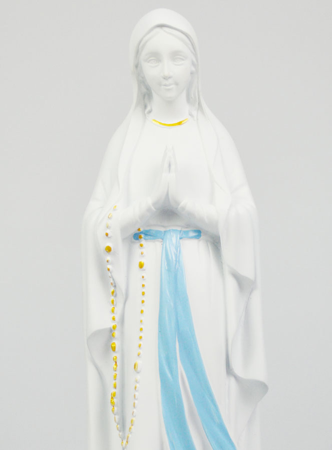 Statue Religieuse de Notre Dame de Lourdes Blanche - 40cm (pic 3)
