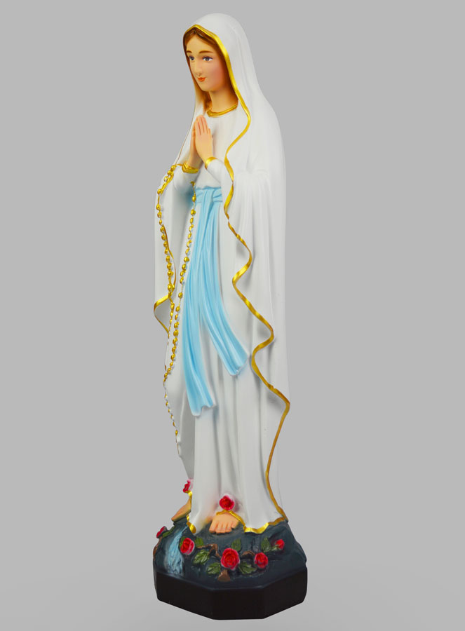 Statue Religieuse Vierge Marie de Lourdes Colorée - 50cm (pic 2)