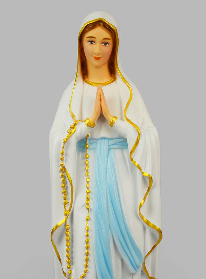 Statue Religieuse Vierge Marie de Lourdes Colorée - 50cm (pic 3)