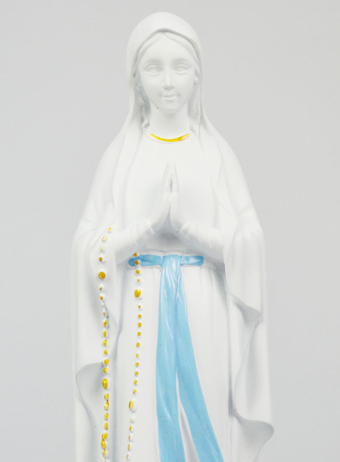 Statue Religieuse Vierge Marie de Lourdes Blanche - 40cm (pic 3)