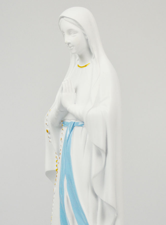 Statue Religieuse Vierge Marie de Lourdes Blanche - 40cm (pic 4)