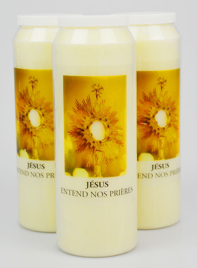 3 Bougies de Neuvaine à Jésus Saint Sacrement (pic 1)