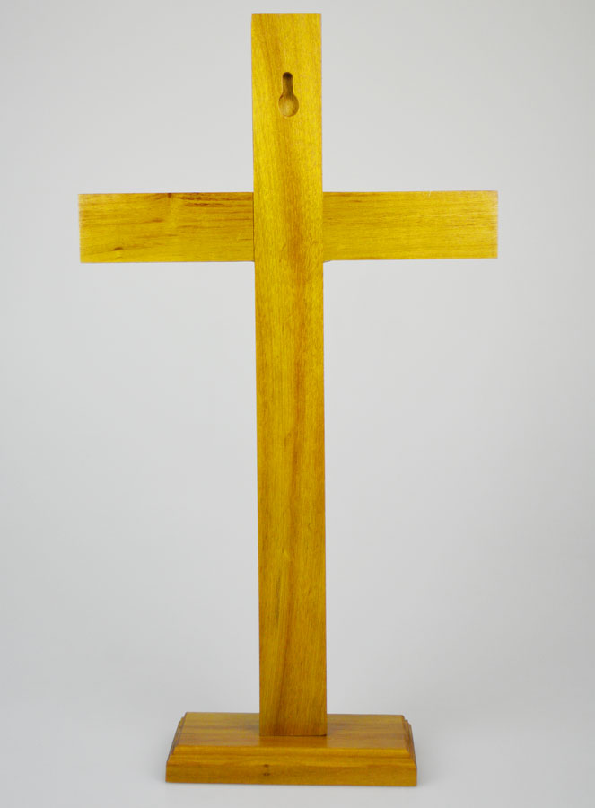 Crucifix en Bois Avec Socle Amovible - 37cm (pic 4)