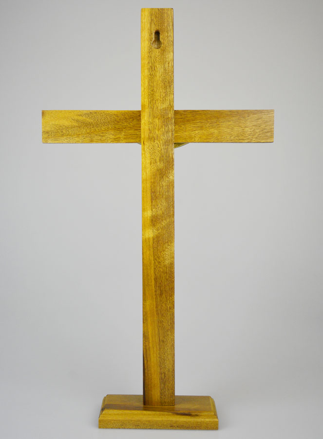 Crucifix en Bois Avec Socle Amovible - 42cm (pic 4)