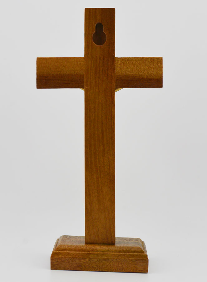 Crucifix en Bois Avec Socle Amovible - 17cm (pic 4)