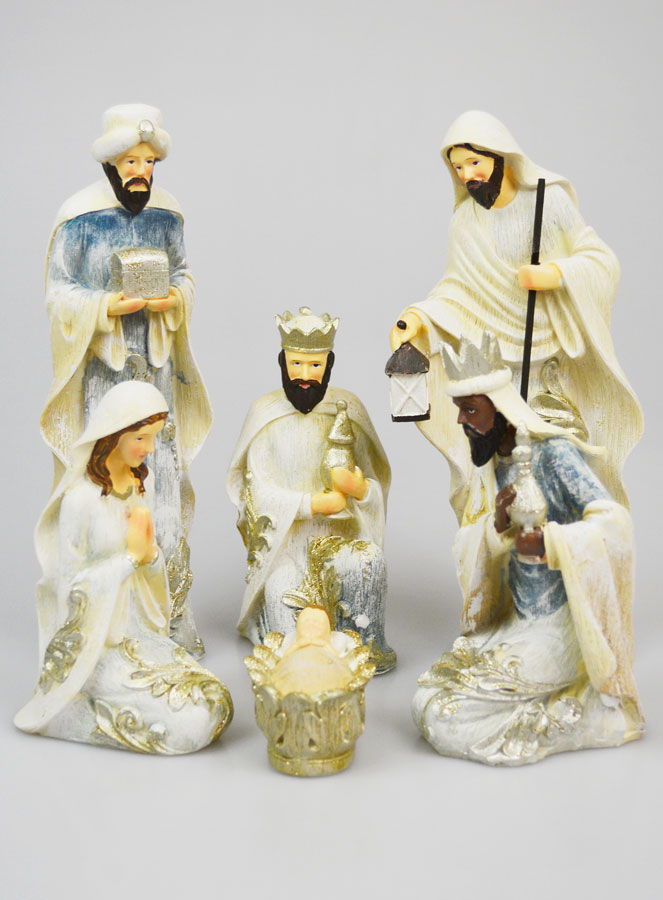 Crèche de Noël 6 Santons - 24cm (pic 1)