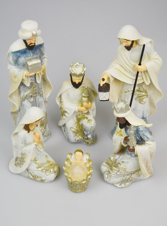 Crèche de Noël 6 Santons - 24cm (pic 2)