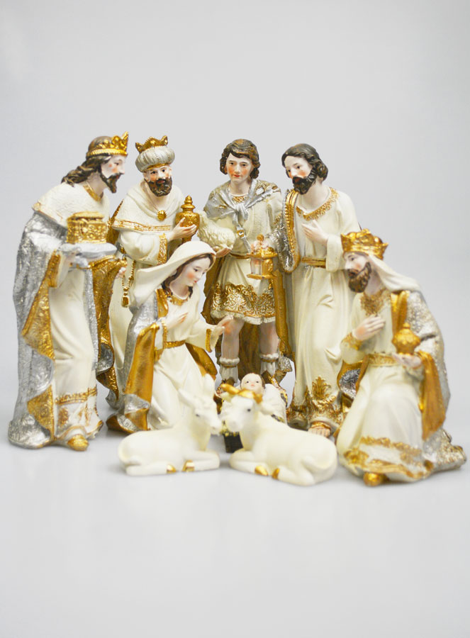 Crèche de Noël 9 Santons - 18cm (pic 1)