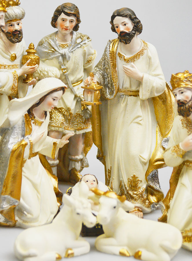 Crèche de Noël 9 Santons - 18cm (pic 3)