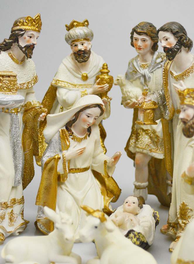 Crèche de Noël 9 Santons - 18cm (pic 4)