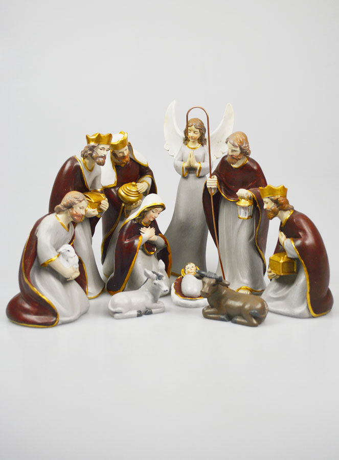 Crèche de Noël Complète 10 Santons - 19cm (pic 1)