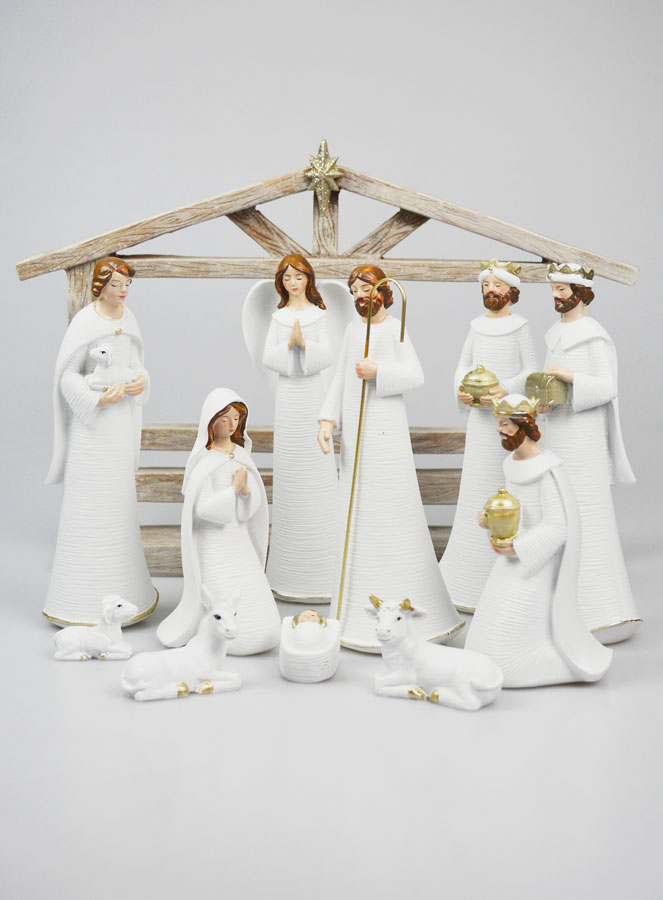 Crèche de Noël Complète 11 Santons - 19cm (pic 1)