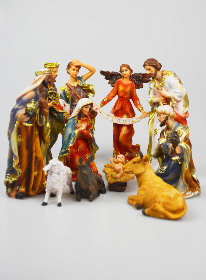 Crèche de Noël Complète 11 Santons - 20cm (pic 1)