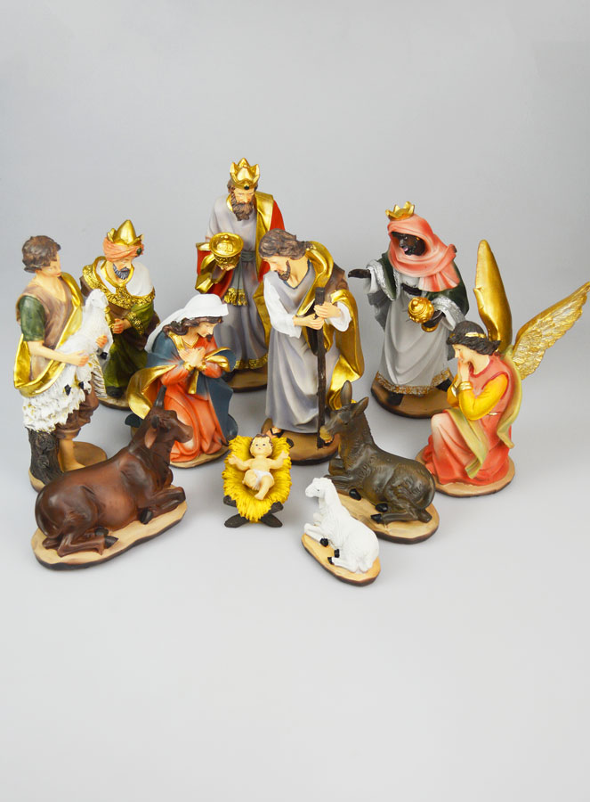 Crèche de Noël Complète - 11 Santons de 25cm (pic 1)