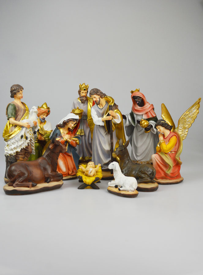 Crèche de Noël Complète - 11 Santons de 25cm (pic 2)