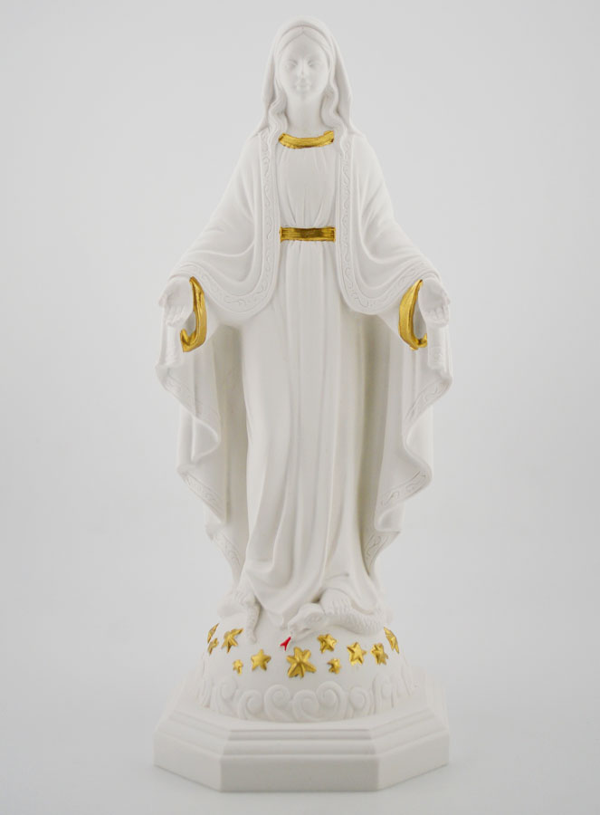 Statue Religieuse Vierge Marie sur Socle 21cm (pic 1)