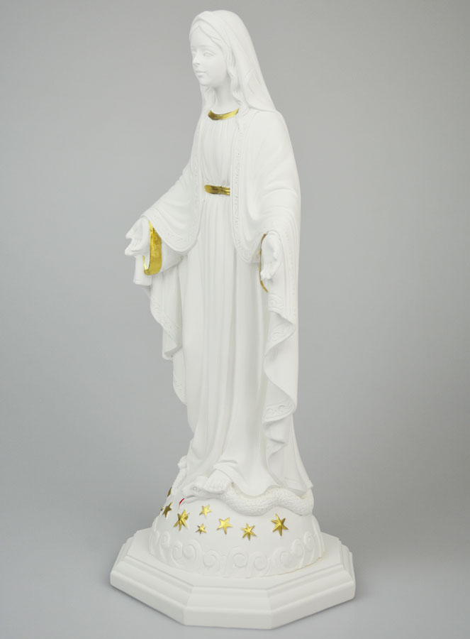 Statue Religieuse Vierge Marie sur Socle 35cm (pic 2)