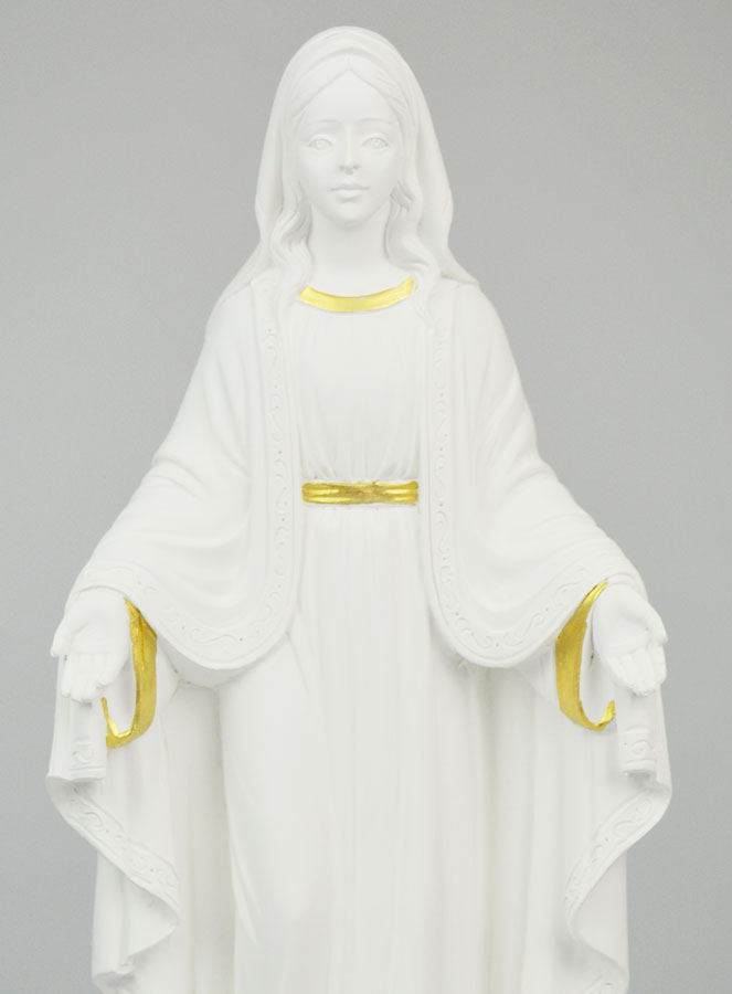 Statue Religieuse Vierge Marie sur Socle 35cm (pic 3)