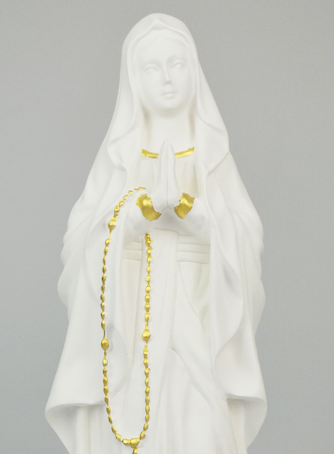 Statue Religieuse Notre Dame de Lourdes - 30cm (pic 3)
