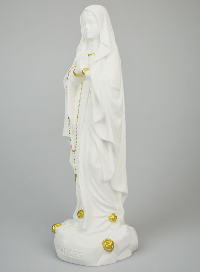 Statue Religieuse Vierge Marie de Lourdes - 30cm (pic 2)