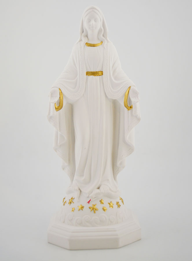 Statue Religieuse Vierge Marie sur Socle - 15cm (pic 1)