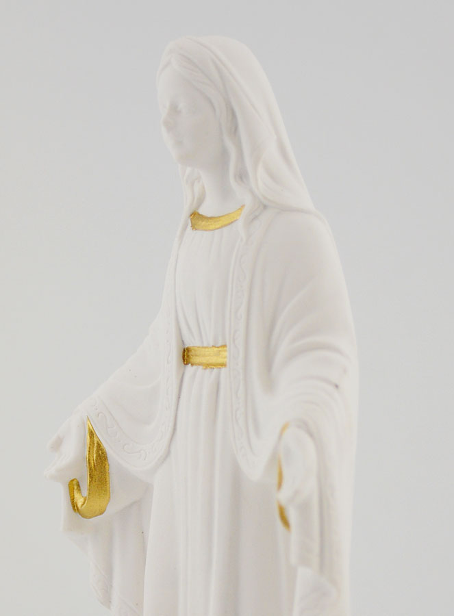 Statue Religieuse Vierge Marie sur Socle - 15cm (pic 4)