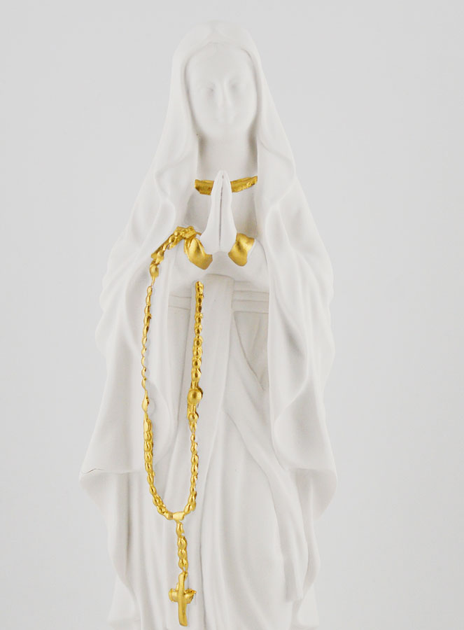 Statue Religieuse Notre Dame de Lourdes - 15cm (pic 3)