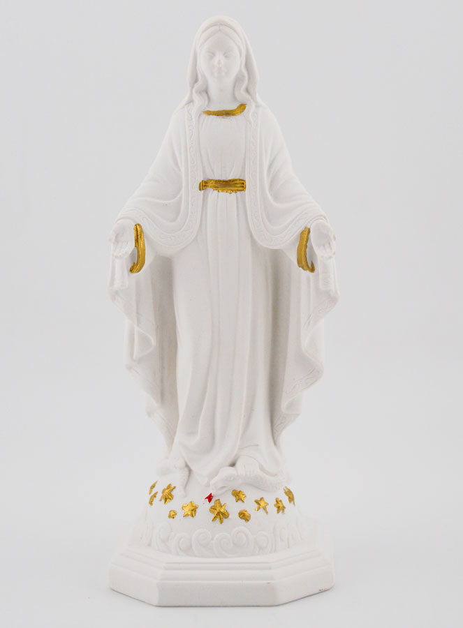 Statue Religieuse Vierge Marie sur Socle - 12cm (pic 1)