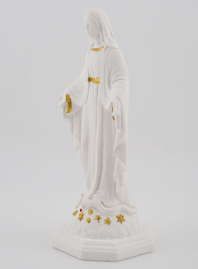Statue Religieuse Vierge Marie sur Socle - 12cm (pic 2)