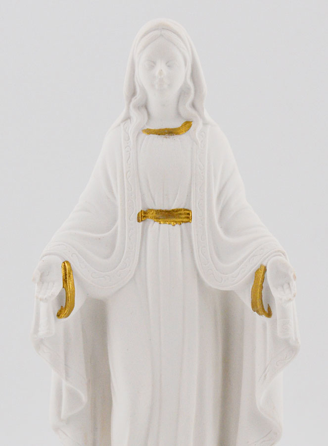 Statue Religieuse Vierge Marie sur Socle - 12cm (pic 3)