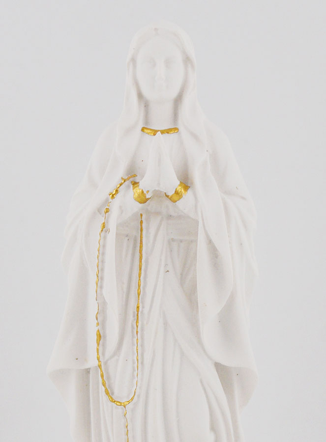 Statue Religieuse Notre Dame de Lourdes - 12cm (pic 3)