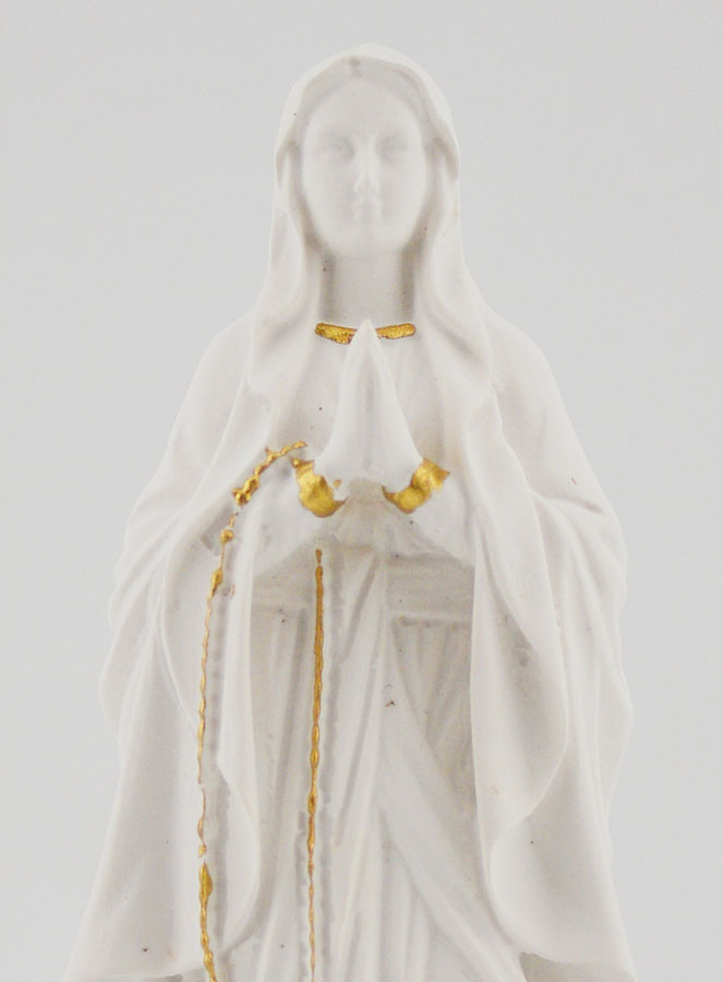 Statue Religieuse Vierge Marie de Lourdes - 12cm (pic 3)