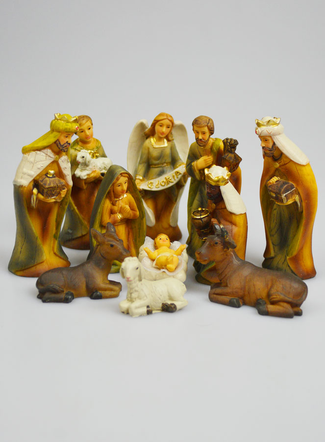 Crèche de Noël 11 Santons - 9cm (pic 1)