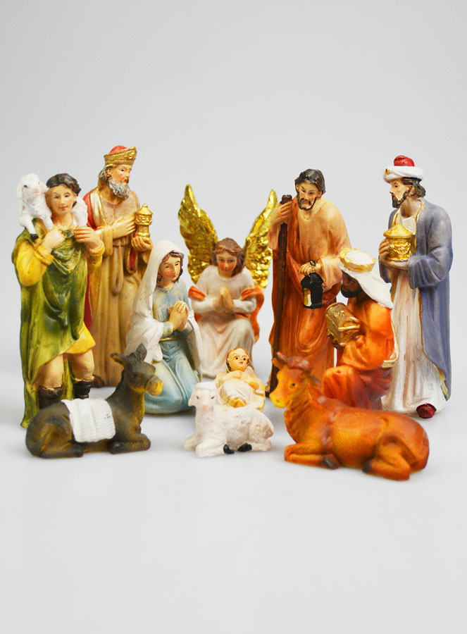 Crèche de Noël 11 Santons - 10cm (pic 1)