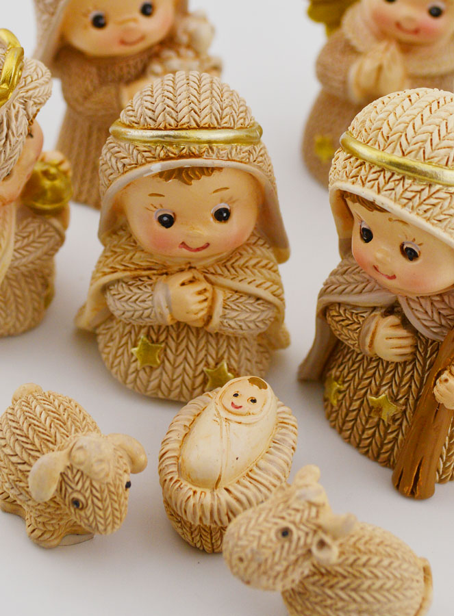 Crèche de Noël Enfantine 10 Santons - 5cm (pic 4)