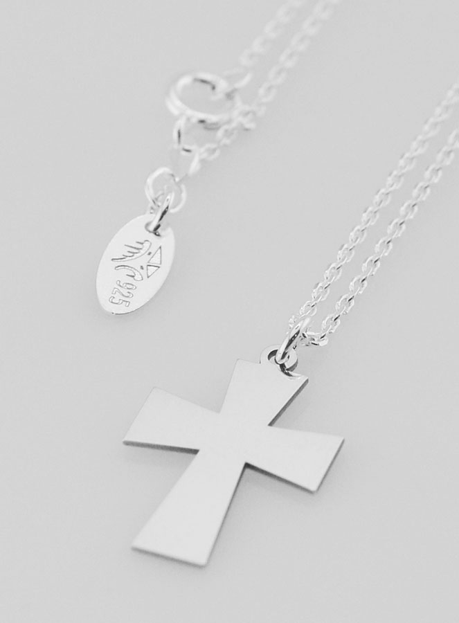 Collier Religieux & Croix - Argent 925/1000 (pic 1)