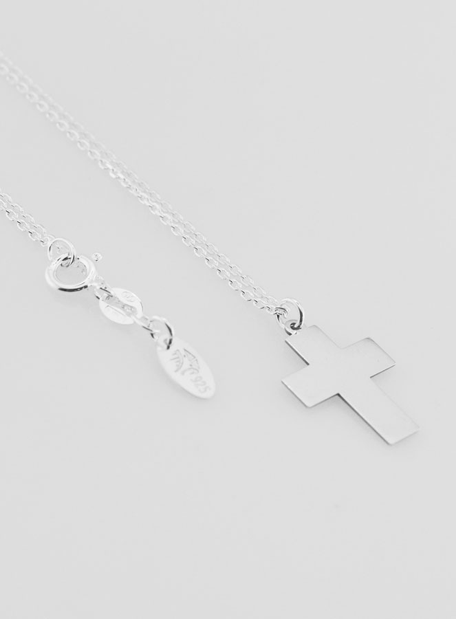 Collier Religieux & Croix Pleine - Argent 925/1000 (pic 4)